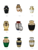 Urne funéraire en métal finition marbre, écologique, personnalisable, petite capacité, pour cendres d'animaux de compagnie, souvenir pour les proches, enterrement, funéraire