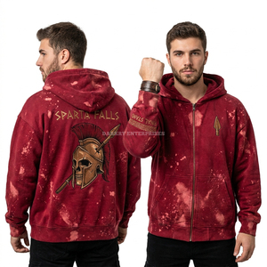 Sudadera con Capucha para Hombre de Algodón Sostenible de 350 g/m², Personalizada con Etiqueta Minimalista en el Pecho, Ligera, Transpirable, Estilo Urbano Holandés - Product Image 2