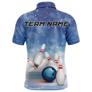 Premium Quality Customised Sporty Men's <b>Bowling</b> Jersey for Shirt Knitted Polyester/Cotton Fabric Quick Dry Breathable Features - Product Image 4