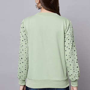 modern look everyday use loose fit <b>women</b> sweatshirt simple design street fashion casual style daily wear comfortable outfit - Product Image 3