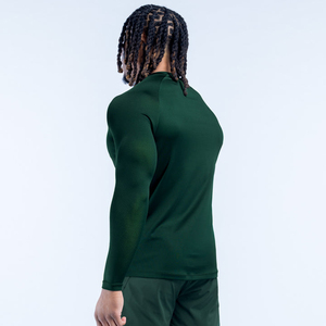 Custom <b>Logo</b> Men's Training O-Neck Compression Long Sleeve Comfortable Breathable & Good Quality Quick Dry T-Shirts - Product Image 2