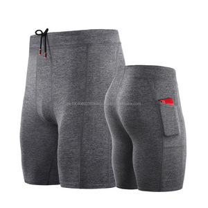 กางเกงขาสั้นรัดรูปสำหรับออกกำลังกายของผู้ชายกางเกงออกกำลังกายแห้งเร็วกางเกงรัดกล้ามเนื้อวิ่งมีกระเป๋า - Product Image 5