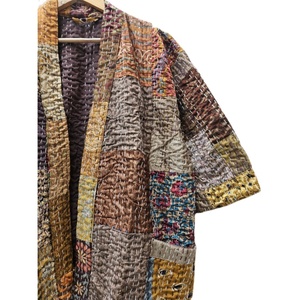 Kimono de seda con estampado de Patola India Vintage para mujer, Vestido largo de playa con cierre de cintura elástica para verano, bata de dormir, regalos - Product Image 3