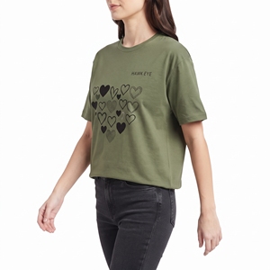 Women's Custom <b>Heart</b> Print <b>T</b> <b>Shirt</b> Wholesale Casual Jersey Plain Short Sleeve Tee Graphic Fashion Clothing Cotton Apparel Summer - Product Image 3
