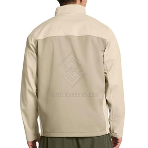 Customized Casual <b>Stand</b> Collar Zipper Front Logo Light <b>Weight</b> Breathable Men's Winter Softshell Jacket - Product Image 2