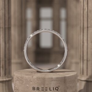 14K Solid Gold Lab Grown Diamond Double Band Ring Parallel Diamond <b>Stack</b> Ring Minimal Elegant Wedding Band Jewelry - Product Image 6