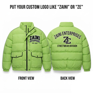ZAINI Premium 300 GSM Cotton Shell Waterproof Windproof Hooded Puffer <b>Jacket</b> <b>Quilted</b> Panel Design Camouflage <b>Pattern</b> Warm Winter - Product Image 1