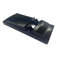 Bandeja Rectangular Negra de Plástico ABS PC PP, Moldeada por Inyección, con Recortes y Orificios de Montaje, Mecanizada con Precisión