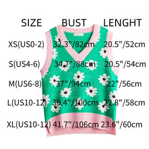 Vêtements de mode grande taille femmes recadrée tricoté gilet Offre Spéciale imprimé femmes recadrée tricoté gilet - Product Image 3