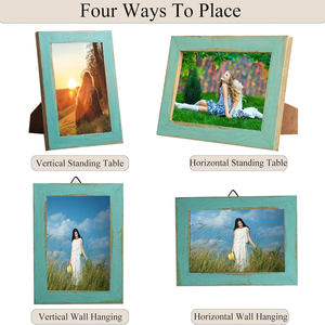 Cadre photo en bois massif de style vintage classique, en bois de manguier, artisanal, rustique, moderne, décoration de table pour la maison ou le bureau - Product Image 5