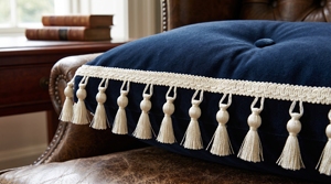 Bordure en dentelle 100% polyester de qualité supérieure avec pompons faits à la main, bordure décorative de 3 pouces pour rideaux et décoration intérieure - Product Image 3