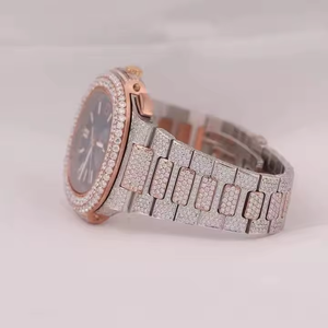 Square Moissanite Quartz <b>Watch</b> Stainless Steel <b>Bracelet</b> Sapphire Crystal Date Display Luxury Wristwatch - Product Image 4