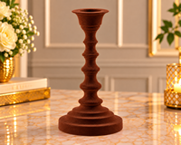 Porte-bougie en velours vert floqué, écologique et naturel, pour la décoration de la maison, la table à manger, un style festif, Noël, la Saint-Valentin
