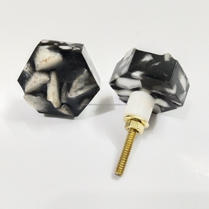 Peach Terrazzo <b>Door</b> Knob Hardware Resin Rectabguler for Kitchen Hardware Cabinets <b>Door</b> <b>Pull</b> <b>Handle</b> Design Customized - Product Image 2