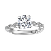 Nouveau laboratoire formulé innovant créé bijoux en diamant Moissanite véritable bague de fiançailles en argent 925 bijoux de destin