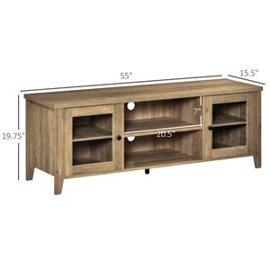 Mobile TV Moderno Personalizzato in Legno con Armadietti per Soggiorno/Camera da Letto - Grigio Lavato, per Schermi Piatti fino a 60 Pollici - Product Image 3