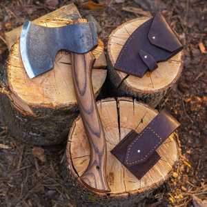 Hacha Vikinga Ragnar Forjada a Mano, Acero con Alto Contenido de Carbono, Grado Industrial, Uso en Cocina, Funda de Cuero, THEWIZ CRAFTS - Product Image 4