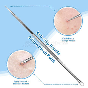 Extractor de Comedones de Precisión Premium de Acero Inoxidable para Tratamiento del Acné Facial, Superficie Lisa con Acabado Fino y Fácil Control - Product Image 2