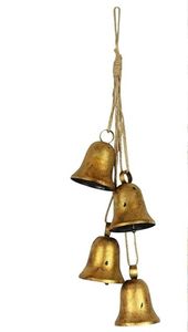 Gold Metal <b>Bell</b> Set Customizable Size Shape Eco-Friendly Handmade Modern Christmas Tree Home Decor Custom Logo High Standard - Product Image 4