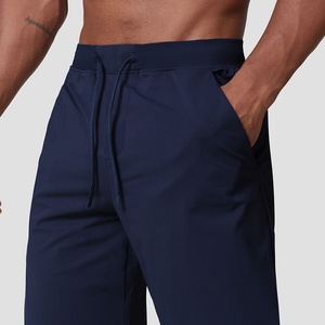 Men's Light Gray Sweatpants <b>Elastic</b> Waist Drawstring Pockets Casual Knitted Joggers Autumn Style - Product Image 6