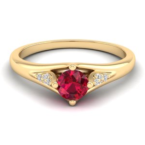 Bagues REYES en moissanite et rubis rouges de qualité supérieure en argent sterling 925 pour femmes, bijoux personnalisables pour fiançailles et mariage - Product Image 1
