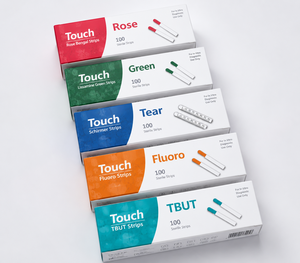 Tiras de Diagnóstico Táctil SS Manufacture, 100 Unidades Estériles para Uso In Vitro, Rose Green Tear Fluoro TBUT - Product Image 4