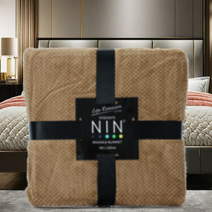 Manta de lana de seda 100% ultra cálida a granel al por mayor manta suave y acogedora con estampado de invierno - Product Image 2