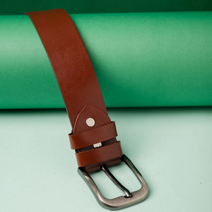 Nuevo Cinturón de Cuero Genuino para Hombre, Hebilla Metálica de Alta Calidad, Cinturón de Cuero Genuino Estilo Vaquero para Negocios y Moda, de Pakistán - Product Image 4
