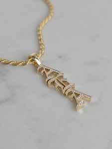 Colgante Unisex Único de Plata de Ley 925 Chapado en Oro con Moissanita, Letra de Rapero, Nombre Personalizado, Clásico, Certificado, Alta Calidad - Product Image 4