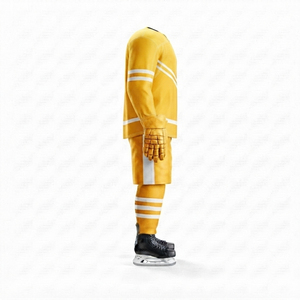 Tenue de hockey sur glace, kit d'équipe entièrement sublimé, maillot et pantalon de qualité supérieure, tissu durable et respirant pour jeunes et adultes, OEM - Product Image 2
