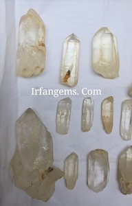 Quartz de l'Himalaya 100% naturel, coupé ovale, spécimens de pierres précieuses 20-60mm pour la fabrication de bijoux, lot en vrac, pierres de guérison Irfan Gems - Product Image 3