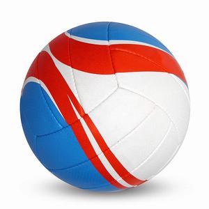Ballons de volley-ball personnalisés en cuir PU PVC cousus à la machine, haute résistance, légers, pour l'extérieur, taille personnalisée - Product Image 5