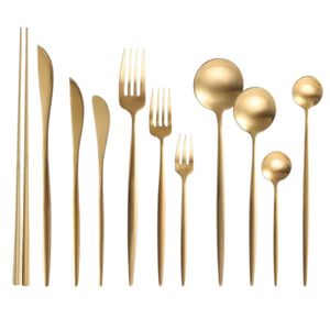 Couteau de table de luxe en acier inoxydable doré, pièce unique, couverts de style occidental pour hôtels, restaurants et mariages - Product Image 4
