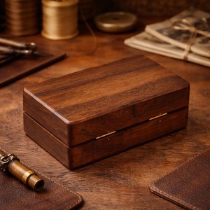 Eco-Friendly Rectangle <b>Wooden</b> <b>Box</b> for Jewelry Gift Storage-Soft Interior for Delicate Items Christmas Chinese New Year Tabletop - Product Image 4