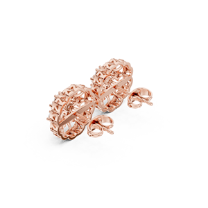 Pendientes de Aro Huggie de Oro Rosa de 18K con Diamante Cultivado en Laboratorio, Corte Brillante Redondo, 0.91ct, Diseño Moderno y de Lujo para Mujer - Product Image 2