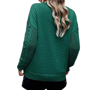 Suéteres de Punto Personalizados de Alta Calidad para Invierno, 100% Algodón, Manga Larga, Cuello Redondo, Antiarrugas, Unisex, Venta al Por Mayor - Product Image 3