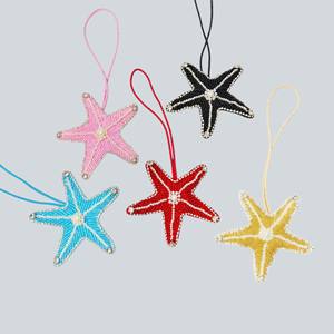 Décoration suspendue en forme d'étoile de mer, faite main, luxueuse, ornée de perles – Broderie en cristal et Zari, thème marin, pour la maison et les décorations de Noël - Product Image 3