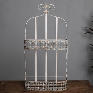 Soporte de Metal Galvanizado Vintage de Dos Niveles para Flores Artificiales, Macetero Decorativo de Escritorio, Estilo Rústico, Uso en Interiores - Product Image 6
