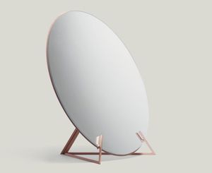 Miroir de maquillage, miroir de vanité pour la maison, miroir de vanité portable, miroir au design élégant, miroir de vanité design, base en marbre, décoration - Product Image 6