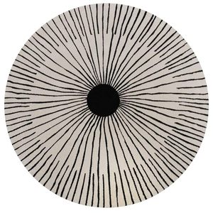 Tapis en laine biologique moderne personnalisé, fait main, motif yeux, antidérapant, réversible, adapté aux animaux domestiques, à poils longs, lavable, pour salon et décoration intérieure - Product Image 1