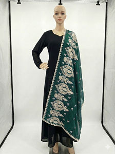 Chal de Chifón Ligero, Transpirable y Suave para Uso Diario en Verano, Diseño Floral con Bordado y Pedrería para Mujeres Musulmanas Africanas 2026 - Product Image 4