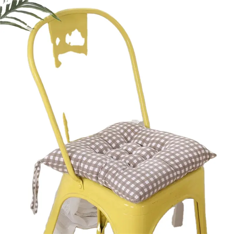 Özelleştirilmiş ekose desen baskılı ekose sandalye kanepe yastığı Anti Skid koltuk sandalye minderi nefes kaymaz yastık ev için