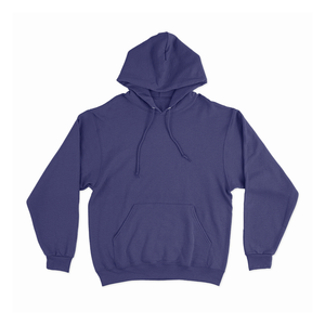 Sweat à capuche personnalisé couleur violette avec logo brodé, impression numérique, coupe oversize unisexe, poche, pull épais en polaire pour l'hiver - Product Image 1