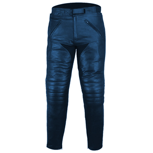 Pantalones de Cuero Genuino para Motociclistas, Unisex, Estilo Overol, Ajustados, Cortos, Resistentes al Viento, para Invierno, Tallas Grandes, a la Moda - Product Image 1