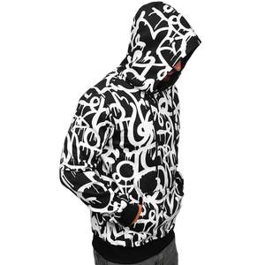 Vente en gros OEM/ODM de sweats à capuche pour hommes avec impression numérique 3D, mélange de polyester et de coton, streetwear, pull à capuche personnalisé avec logo AOP - Product Image 4