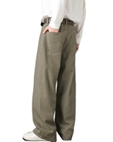 Jean en denim ample sur mesure, nouvelle tendance, taille mi-haute, 100 % coton, délavage vintage, coupe droite, jambe large, style streetwear, à la mode