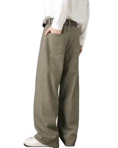 Custom Oversized New Trend Baggy <b>Denim</b> Jeans Men Vintage Wash Straight Wide Leg Streetwear Jeans Fashionable Loose <b>Trousers</b> - Product Image 2