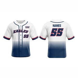 Maillot de baseball professionnel personnalisé, T-shirt d'équipe imprimé, Uniforme sportif respirant en polyester, Vêtements de sport en gros OEM ODM - Product Image 1