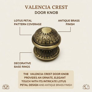 Pomo de Puerta de Latón Macizo de Lujo, Acabado Antiguo, Estilo Clásico Vintage |   Manija de Alta Resistencia para Puerta Principal, Herraje para Entrada del Hogar - Product Image 4