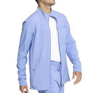 Uniformes Médicos de Hospital para Enfermeras con Logotipo Personalizado al por Mayor, Chaquetas de Trabajo Elásticas de Poliéster, Rayón y Spandex para Hombre - Product Image 1